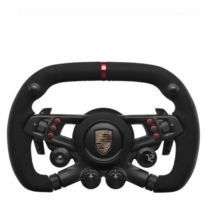 Волан Fanatec CSL Elite Porsche Vision GT, интегриран OLED дисплей, 8 бутона, 310 мм черен