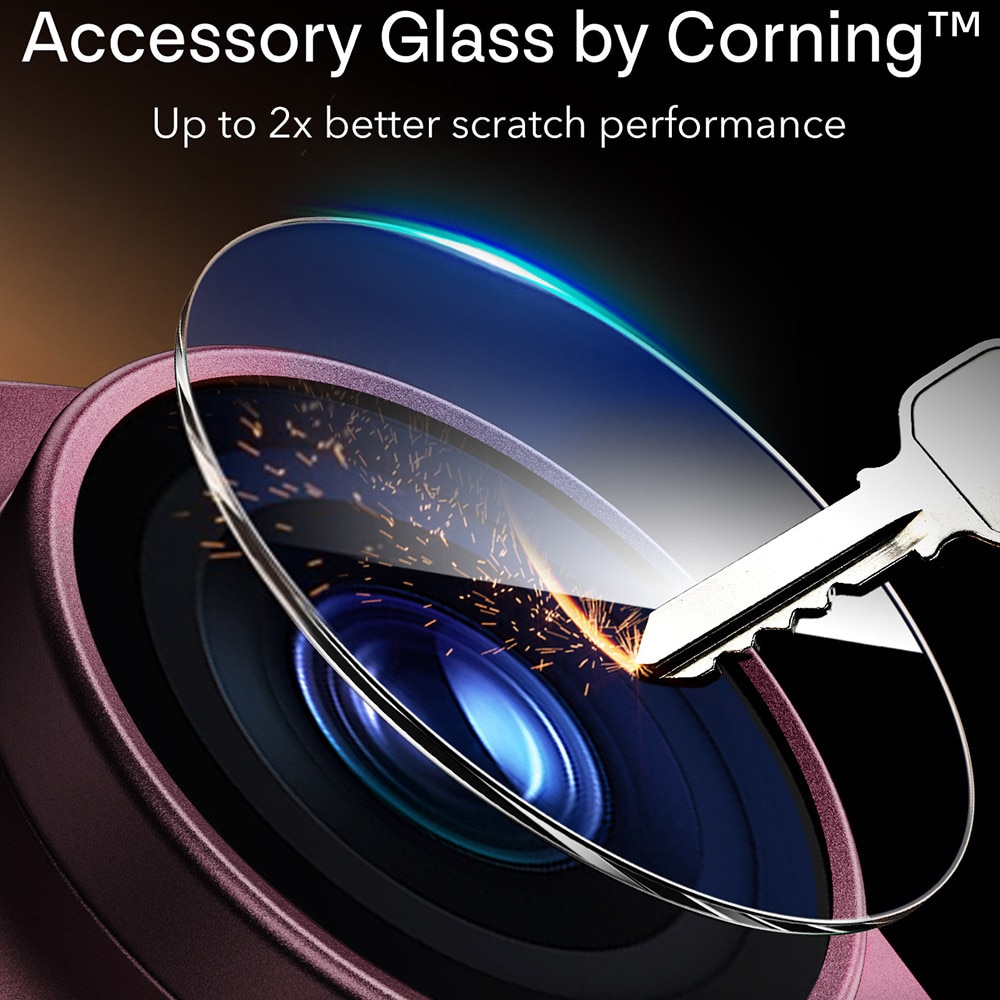 Folie Camera pentru iPhone 18 Pro - ESR Armorite Pro Camera Protector - Deep Burgundy