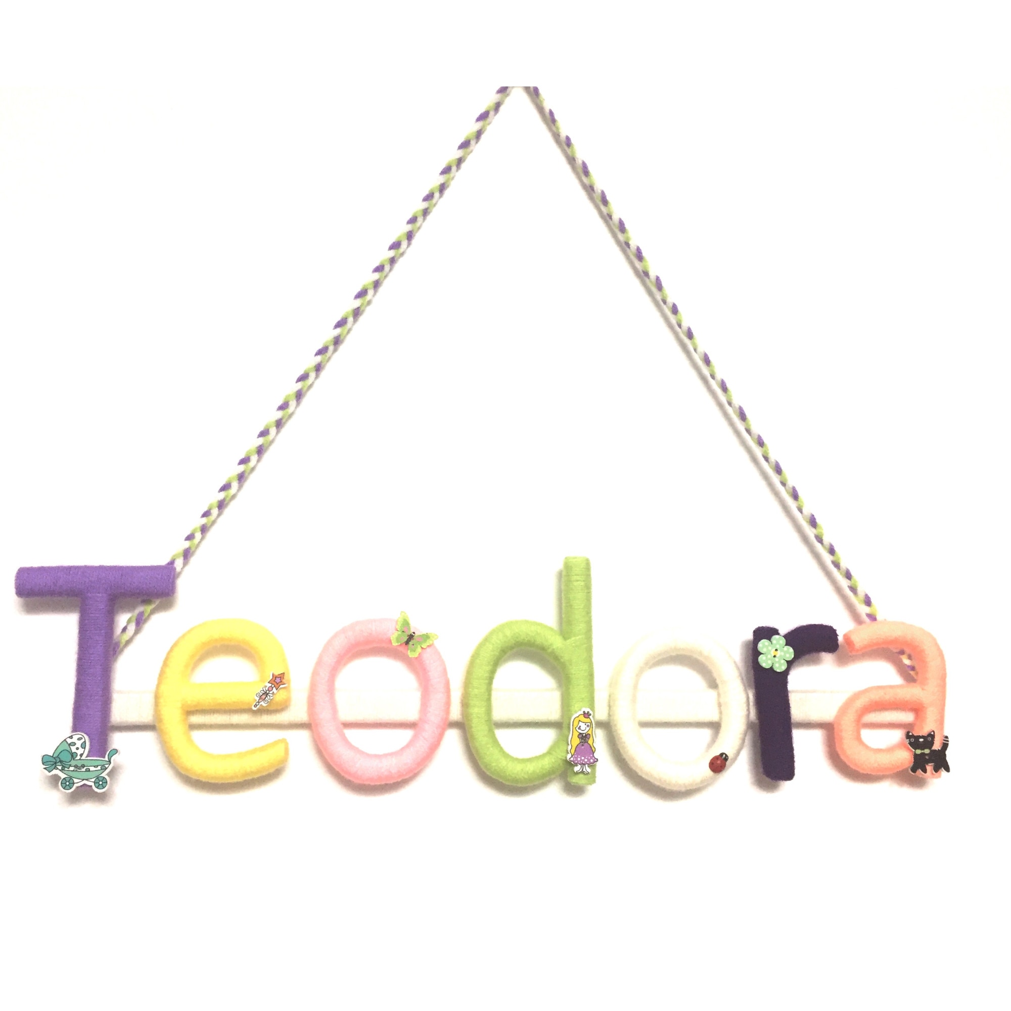 Nume personalizat multicolor 