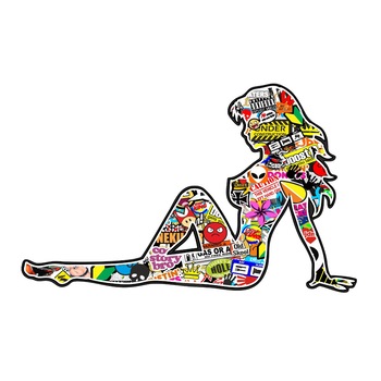 Sticker auto-moto Multicolor Tika01 20 x 13 cm Sticker auto-moto Multicolor Tika01 20 x 13 cm