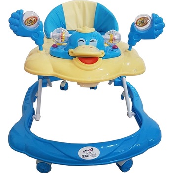 Premergator Reglabil in 3 Trepte NOVOKIDS™ Happy Duck , Ratusca, Pliabil, 8 Roti, Cu Melodii, Albastru Premergator Reglabil in 3 Trepte NOVOKIDS™ Happy Duck , Ratusca, Pliabil, 8 Roti, Cu Melodii, Albastru