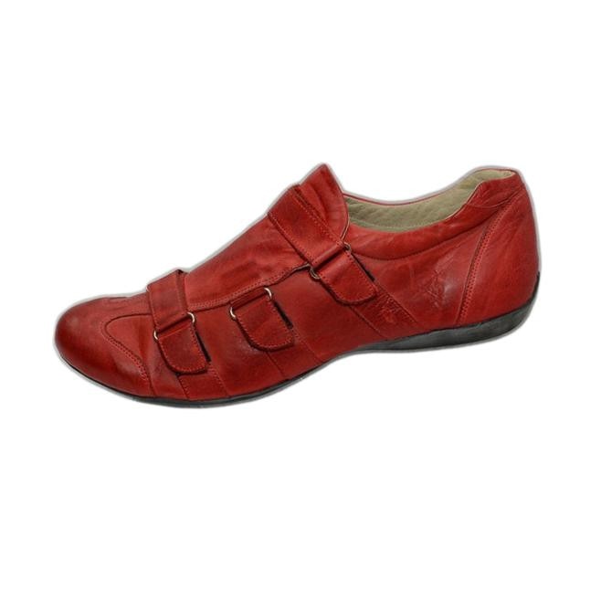 Pantofi cu design simplist, D&J Exclusive, Rosu