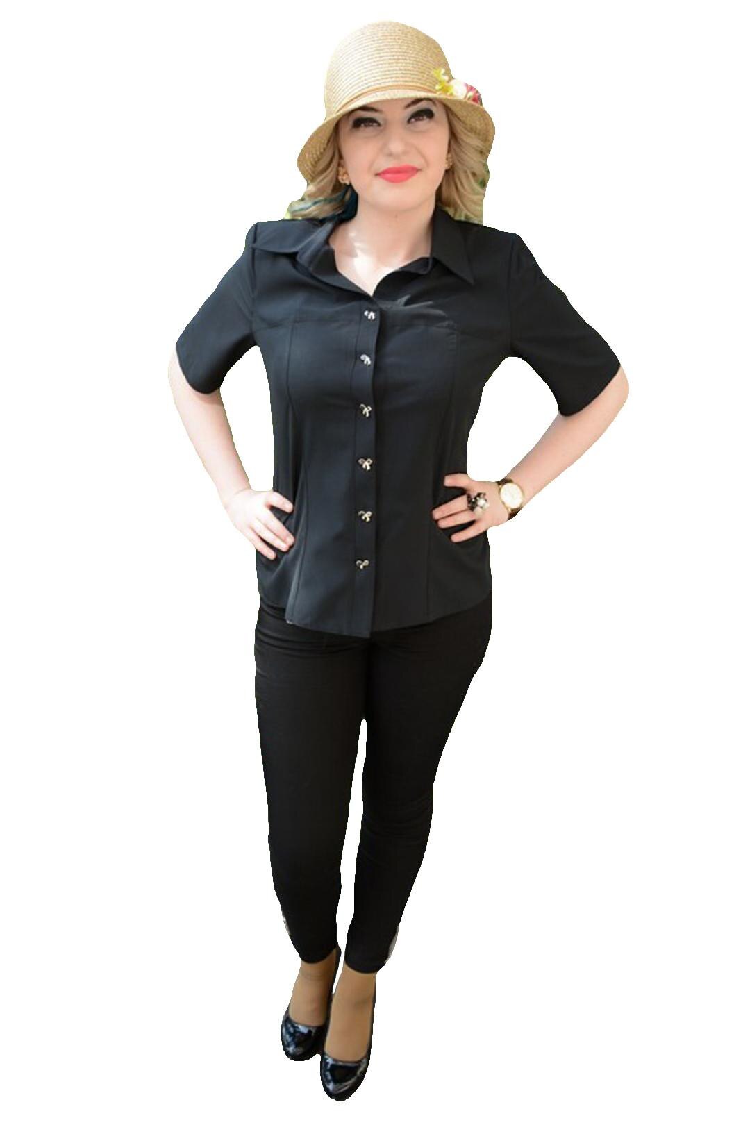 Camasi de zi cu un croi clasic, D&J Exclusive, Negru