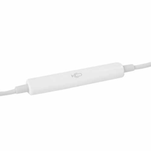 Casti high quality Bibilel cu microfon pentru iPhone, Jack 3.5mm, alb, BBL125