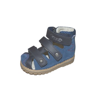 Incaltaminte ortopedica din piele pentru baieti Mrugala PORTO 1188, Albastru Incaltaminte ortopedica din piele pentru baieti Mrugala PORTO 1188, Albastru