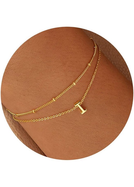 Bratara Aurie cu Litere, Placata cu Aur 14K, Stratificata