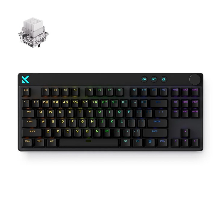 Магнитна клавиатура MCHOSE Mix 87 HE Gaming Keyboard Black, безжична, Mount Tai Magnetic Switch GT, черна