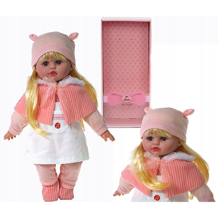 Papusa Adar 40cm, Interactiva, Canta si Vorbeste Romaneste