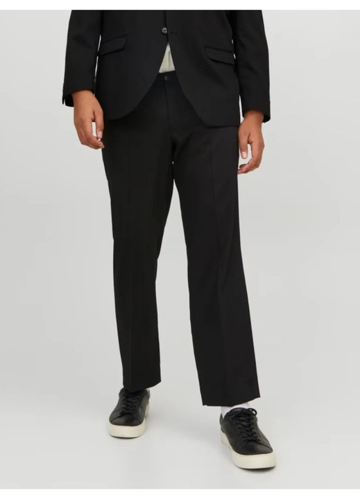 Jack & Jones Plus Мъжки панталон за костюм, JPRFRANCO, с кройка Regular Fit, Тъмносин, Черен