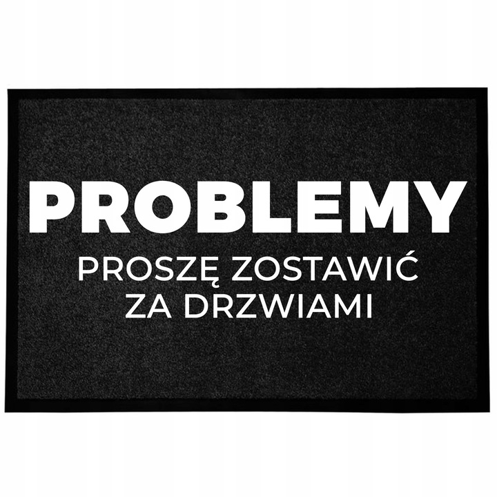 Изтривалка за вход 40x60см, монохромен дизайн, декоративна, черна