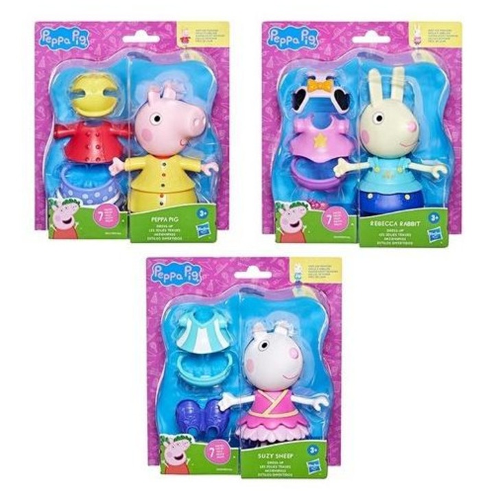 Фигурка Hasbro Peppa Pig 801544, винил, със сменяеми аксесоари и дрехи, кутия с прозорец, многоцветна, 3+ години