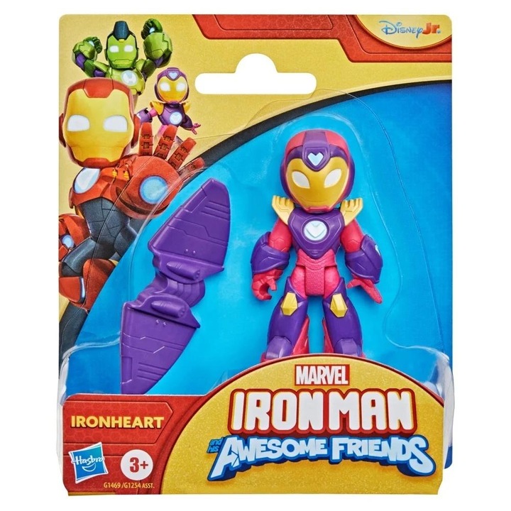 Фигурка Hasbro Ironheart Marvel Awesome Friends с подвижни крила, винил, многоцветна
