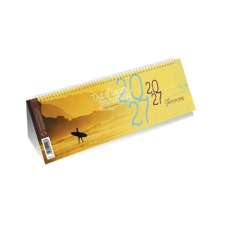 Calendar de birou Michalczyk i Prokop 2027 orizontal cu spirala, multicolor, cod 804750
