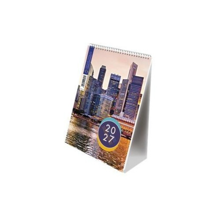 Calendar de birou 2027 Michalczyk i Prokop 804766, vertical A5 cu spirala, multicolor
