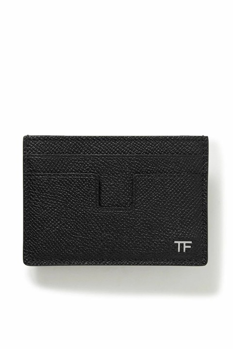 Портфейл за карти, Tom Ford Full-Grain Leather, Черен, Един размер