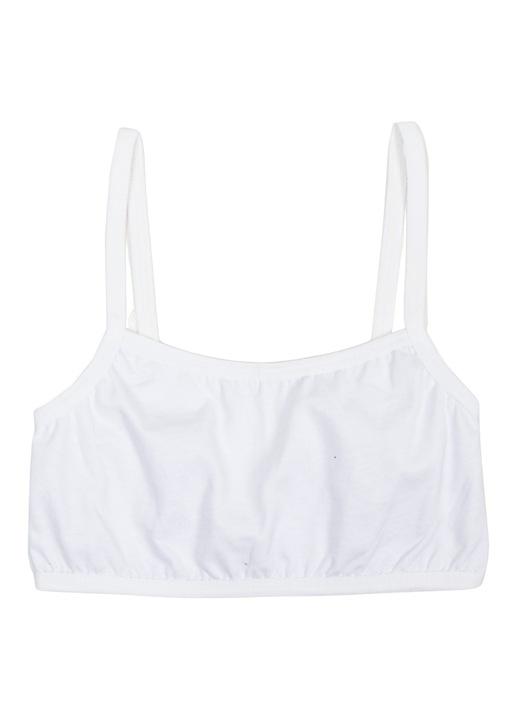 Bustiera pentru fete MOD KIDS din bumbac 100%, Alb