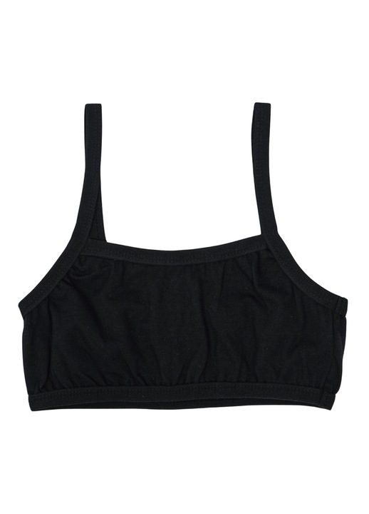 Bustiera pentru fete MOD KIDS din bumbac 100%, Negru