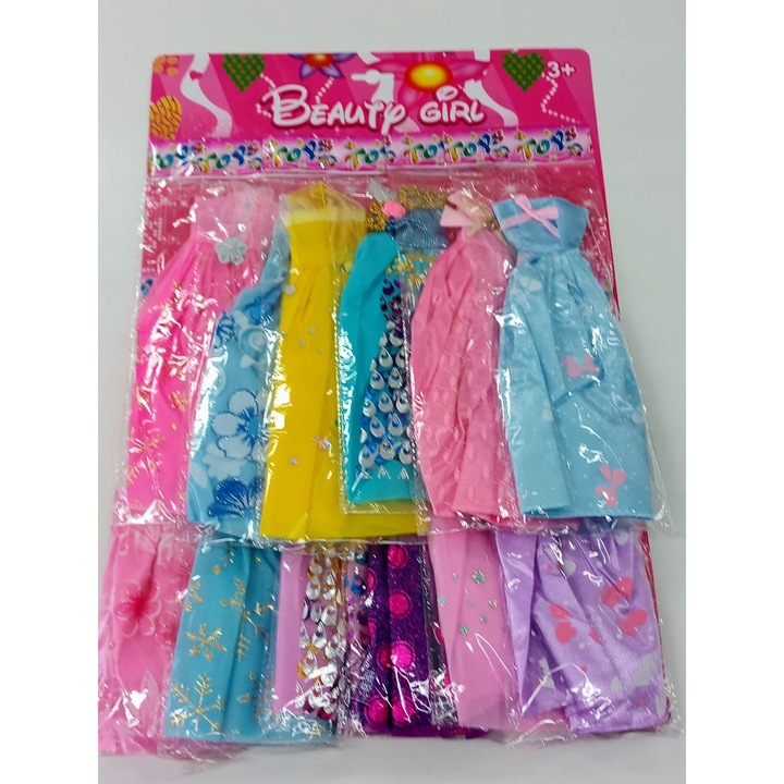 Set 12 Rochii pentru Papusa 29cm, Stil Barbie, Diverse Modele