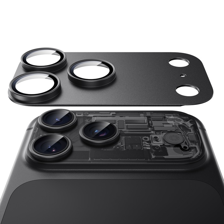 Folie protectie camera pentru Apple iPhone 18 Pro ESR Armorite Pro Camera, Protectie completa, Instalare usoara, Calitate Premium, Negru