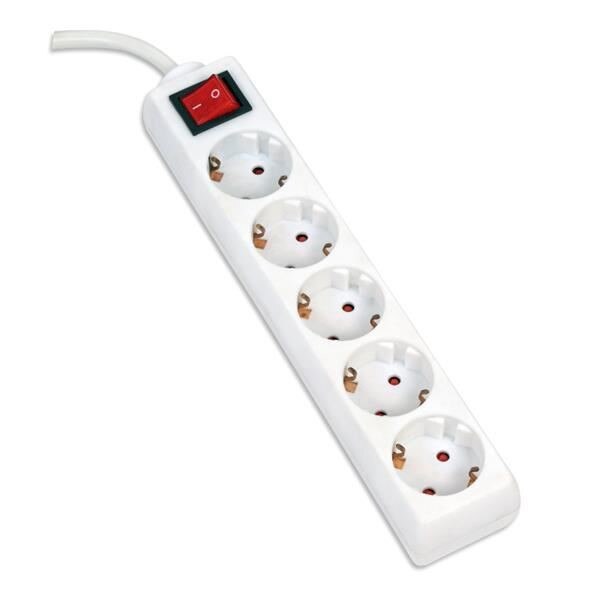 Prelungitor FIESTA cu protectie , 5 prize ,3M german alb-FL5G3W