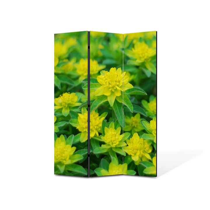 Paravan de Camera ArtDeco din 3 Panouri Peisaj Verde crud 105 x 150 cm