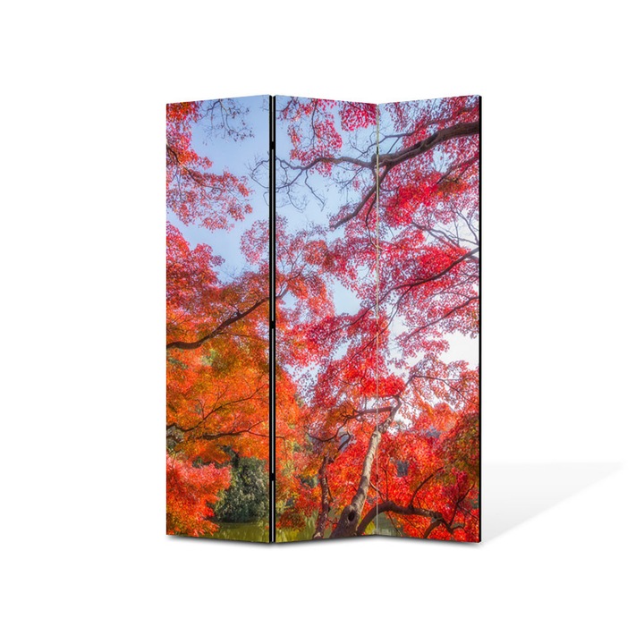 Paravan de Camera ArtDeco din 3 Panouri Peisaj Suprarealism 105 x 150 cm