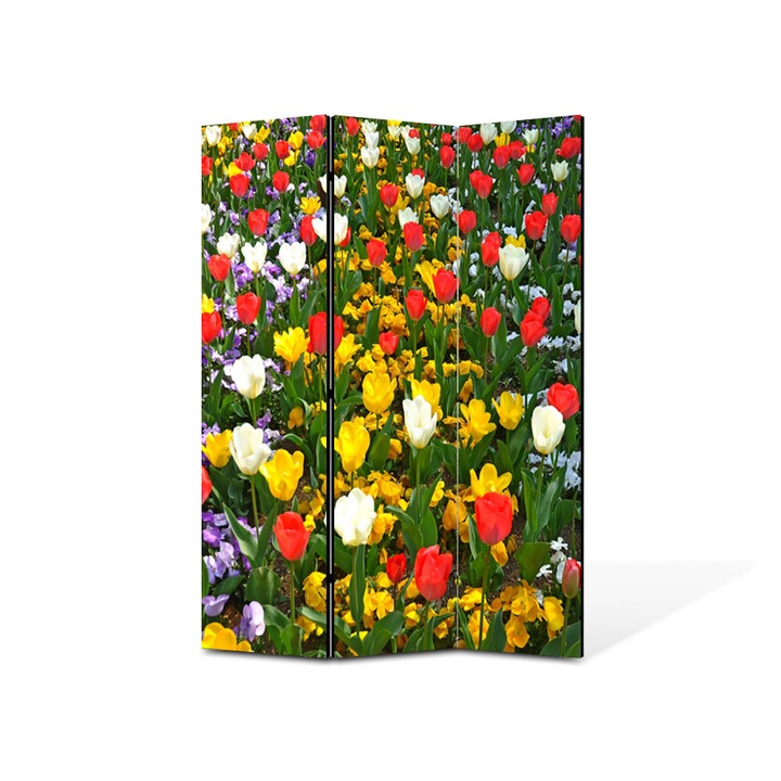 Paravan de Camera ArtDeco din 3 Panouri Peisaj O multitudine delori 135 x 180 cm