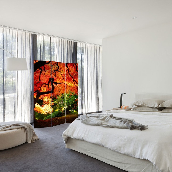 Paravan de Camera ArtDeco din 3 Panouri Peisaj Suprearealist 2 105 x 150 cm