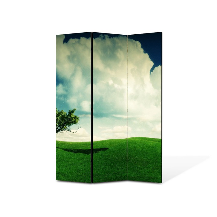Paravan de Camera ArtDeco din 3 Panouri Peisaj Copacel 105 x 150 cm