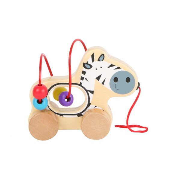 Jucarie lemn de tras - zebra