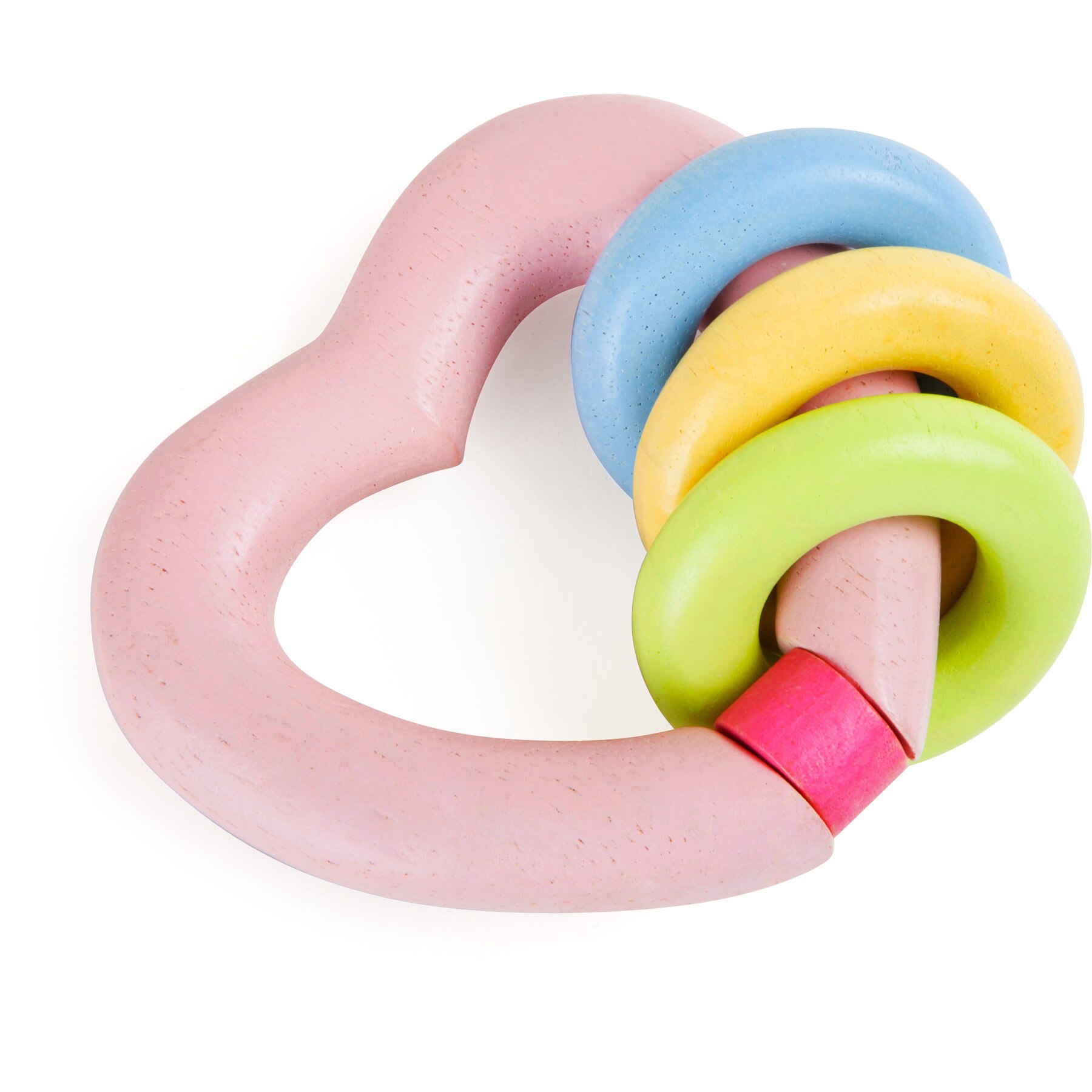 Jucarie dentitie din lemn - inimioara