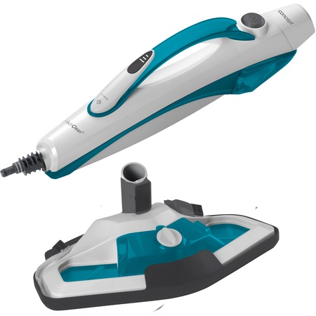 Aparat de curatat cu aburi 2 in 1 Concept CP2000, 1500 W, 0.4 l, Rezervor detergent 150 ml, Alb/Albastru