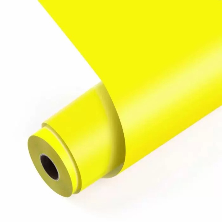 Vinyl adeziv permanent, galben lamaie mat, 30, 5 x 180 cm, LOKLiK