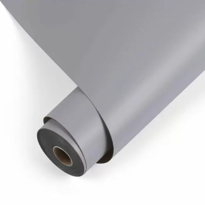 Vinyl adeziv permanent, gri deschis mat, 30, 5 x 180 cm, LOKLiK