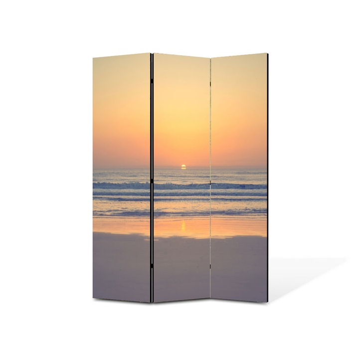 Paravan de Camera ArtDeco din 3 Panouri Peisaj Relaxare 135 x 180 cm