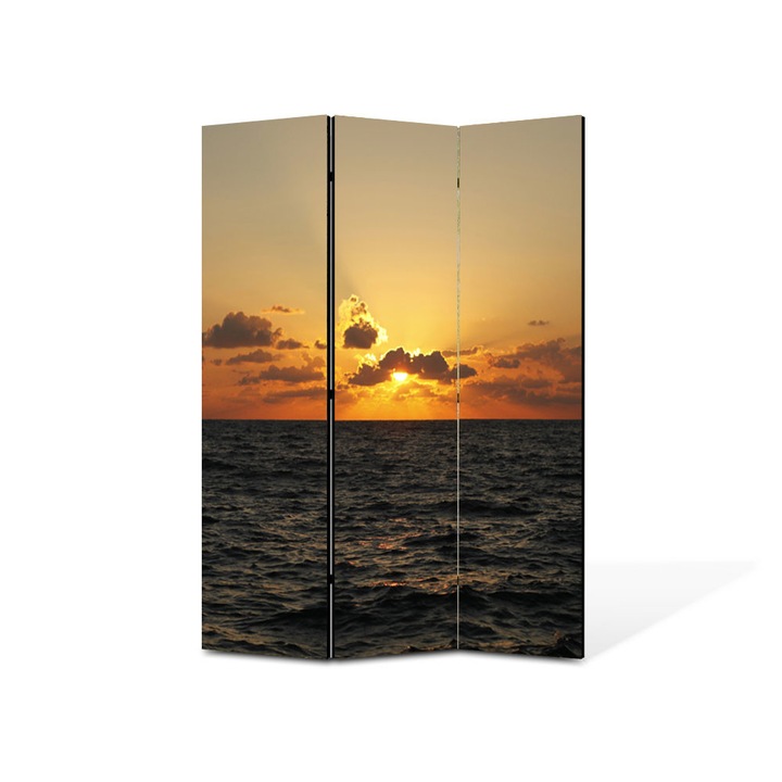 Paravan de Camera ArtDeco din 3 Panouri Peisaj Aproape noapte 135 x 180 cm