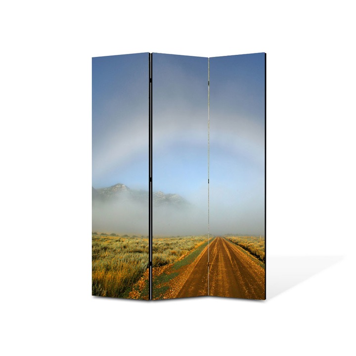 Paravan de Camera ArtDeco din 3 Panouri Peisajrcubeu atipic 105 x 150 cm