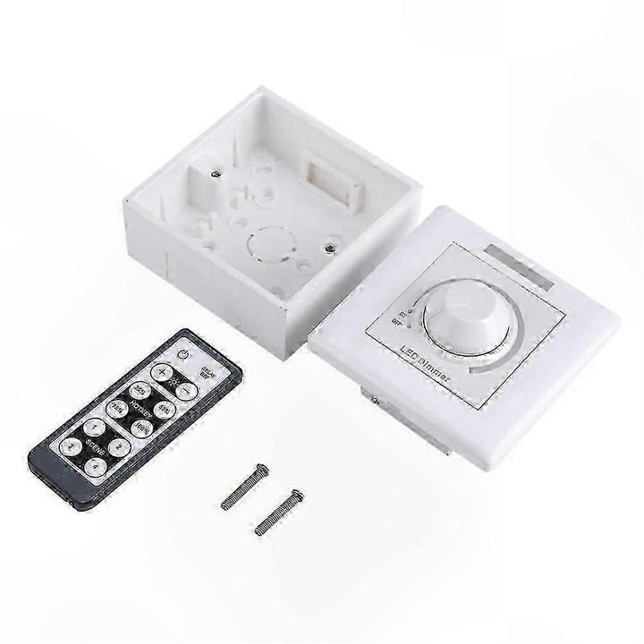 Dimmer LED FU-K0276-20260902-3193, comutator cu telecomanda IR reglabil, 200W max, 110V, alb