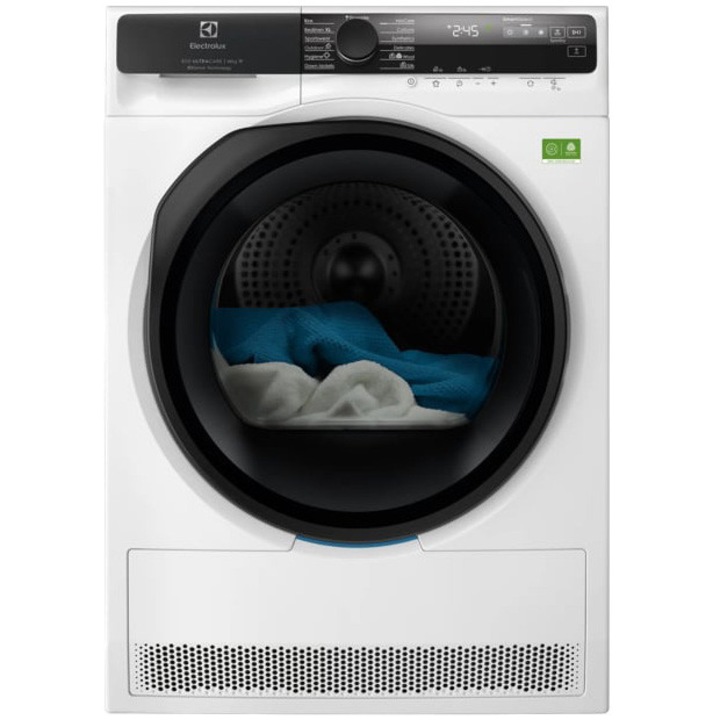 Uscator de rufe Whirlpool WP C10X WBS EE , Pompa de caldura, 10 kg, 15 programe, Clasa C, Tehnologia al 6-lea Simt, SenseWash, Display digital, Home Wizz, Alb