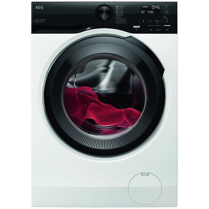 Masina de spalat rufe AEG LFR6G944GE , 9 kg, 1400 rpm, clasa A, ProSense, motor Inverter, MaxWash 9kg/45min, Outdoor, Hygiene, EasyIron, TimeSave, Curatare Masina, Start intarziat, Alb.