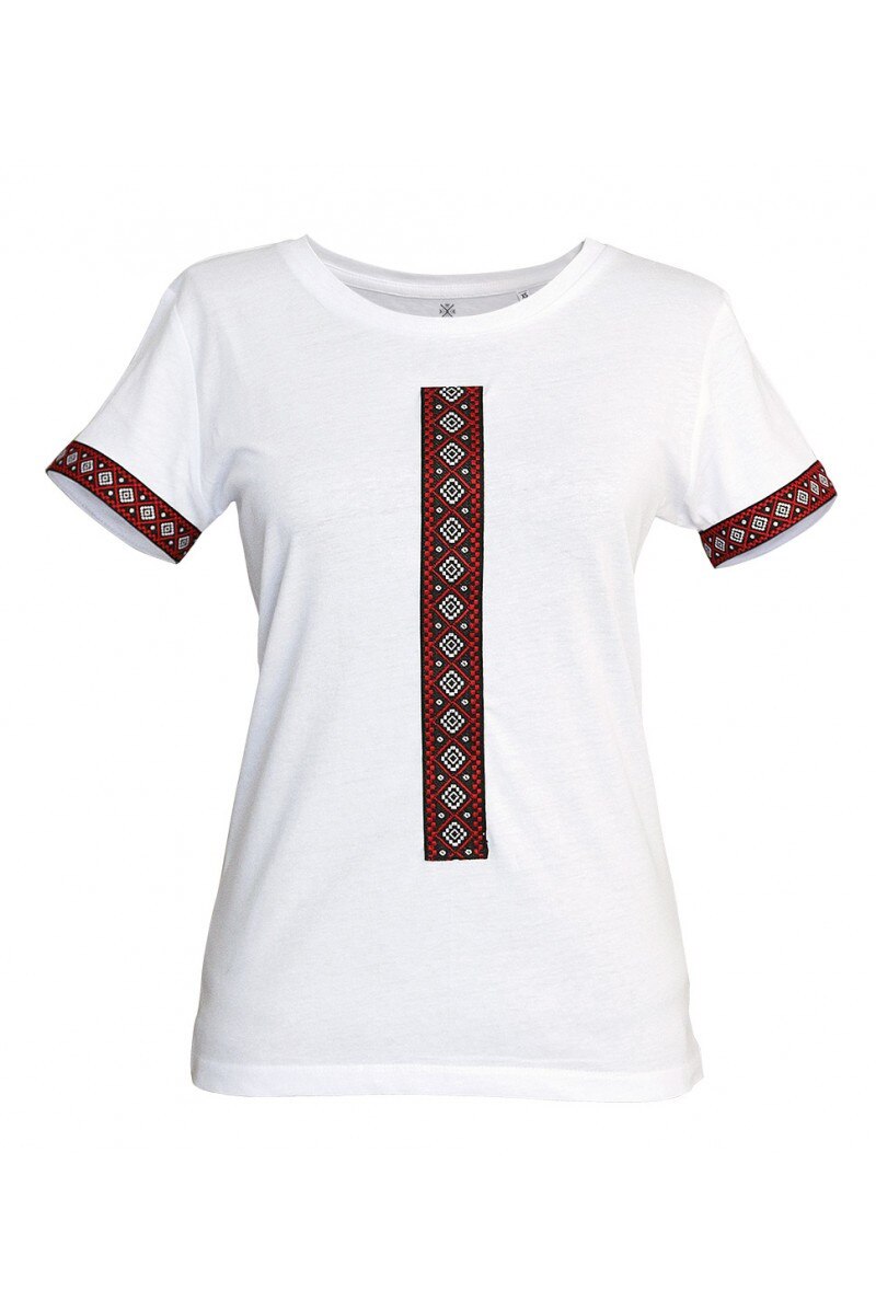 Tricou Motive Tesute - dama, alb