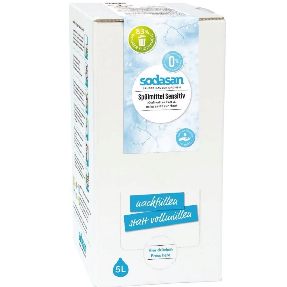 Detergent ecologic lichid pentru rufe albe si colorate sensitiv 5L SODASAN
