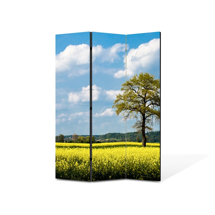 Paravan de Camera ArtDeco din 3 Panouri Peisaj Copac batran 135 x 180 cm
