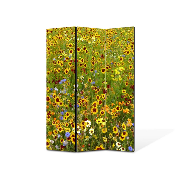 Paravan de Camera ArtDeco din 3 Panouri Peisaj Stropi deloare 105 x 150 cm