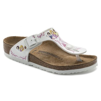 Slapi Birkenstock Gizeh Disney Princess White, Alb Slapi Birkenstock Gizeh Disney Princess White, Alb