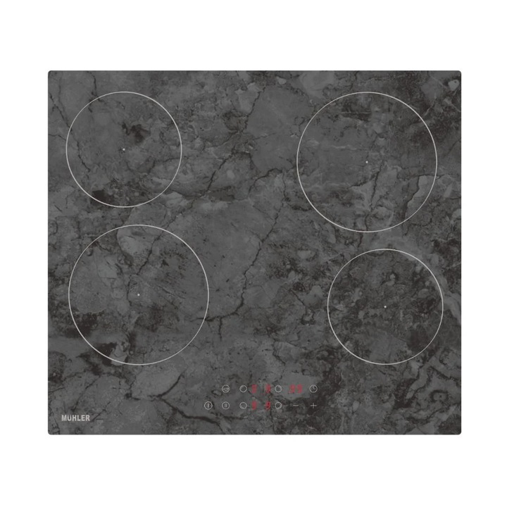 Plita incorporabila Floria ZLN-1871, gaz natural si butelie, duze de schimb incluse 60x52x15 cm, 4 Arzatoare, Aprindere Electrica, Sticla Neagra