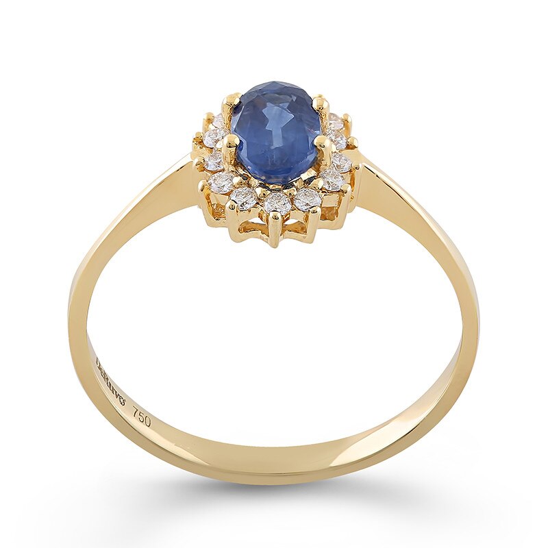 Inel Deruvo Aur 18k Diamante, Safir, 53 R11841S-Y