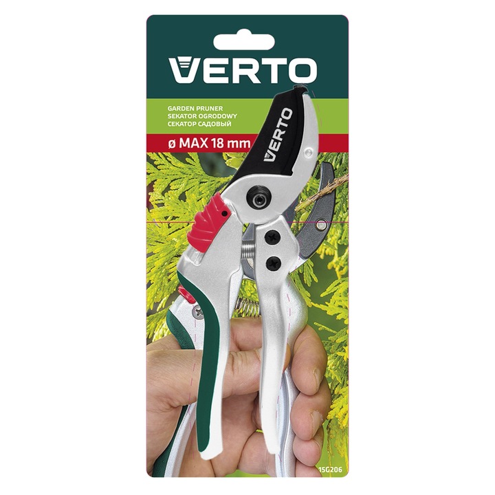 Verto 15G207 Metszőolló rávágó aluminium max. 18mm teflon bevonat (Verto15G207)