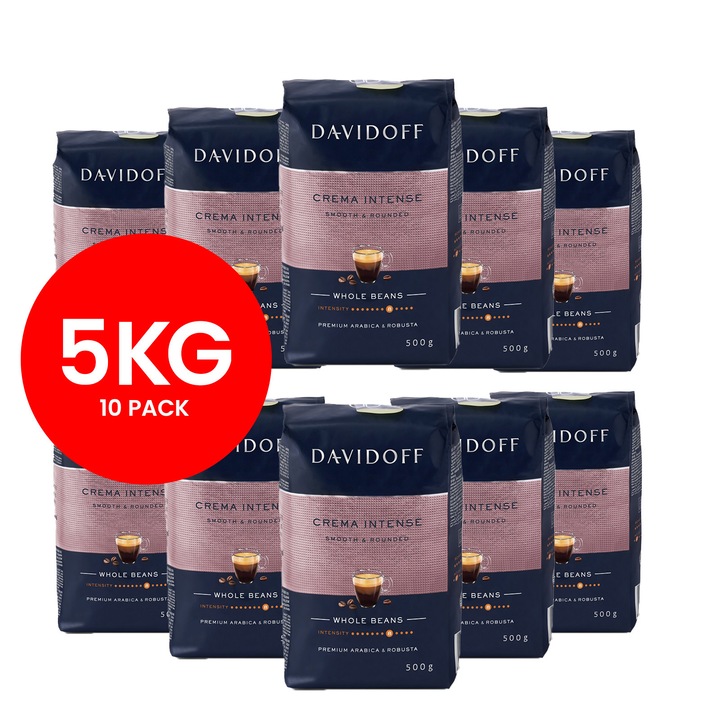Set 10x Cafea boabe, Davidoff Café Crema Intense, 500 g