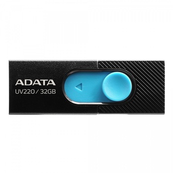 Memorie USB ADATA UV220, 32GB, USB 2.0, Negru/Albastru Memorie USB ADATA UV220, 32GB, USB 2.0, Negru/Albastru